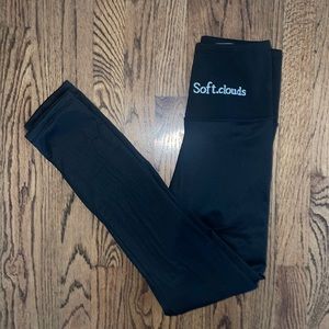 NWOT Soft.Clouds Black Fleece Lined Leggings Size Small